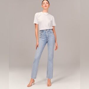 Abercrombie & fitch ankle straight ultra highrise